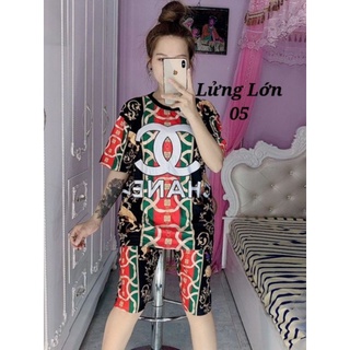 Set lửng thun lạnh 3D quần có túi