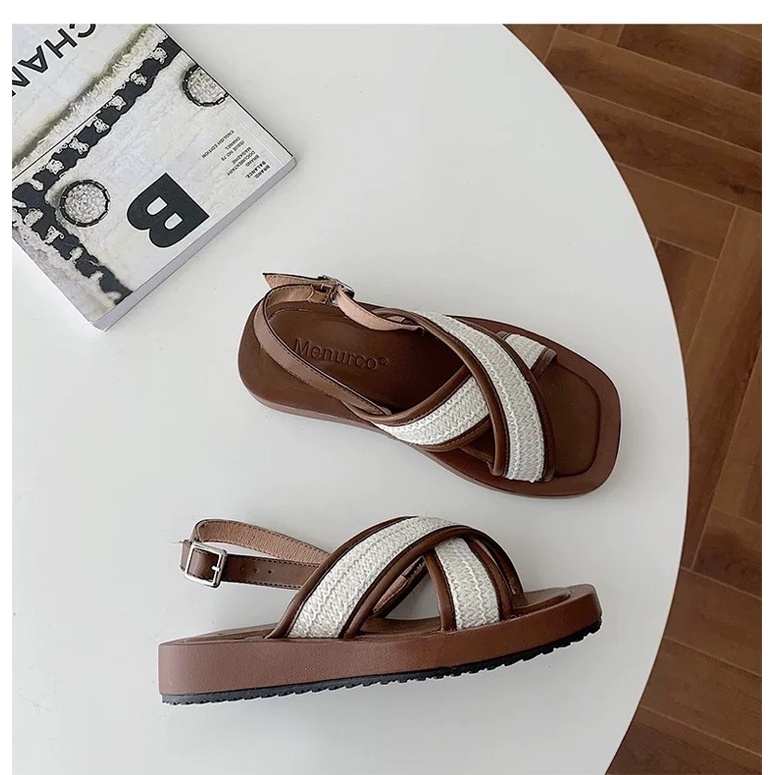 Dép sandal nữ chống trượt quai chéo, 3 màu thiết kế mới HSD225