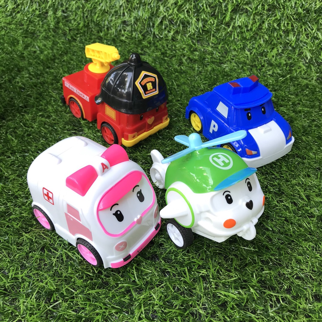 Set 4 xe Poli chạy đà dễ thương - Hoạt hình Poli và những người bạn - Smart Baby