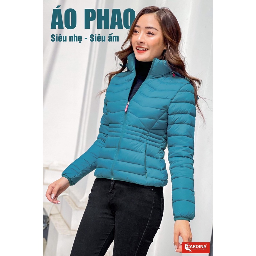 Áo phao siêu nhẹ cao cấp Cardina, áo phao chống nước, cản mưa, giữ nhiệt siêu ấm, phong cách trẻ trung nữ tính năng động