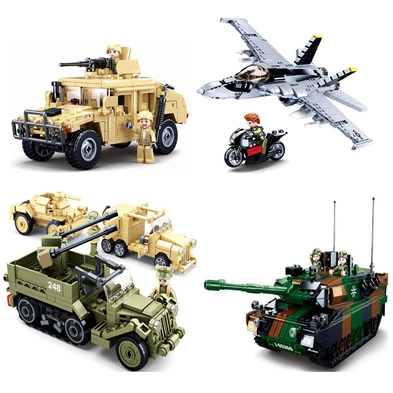 Lego quân đội khối xây dựng xe tăng xe tấn công món quà đồ chơi