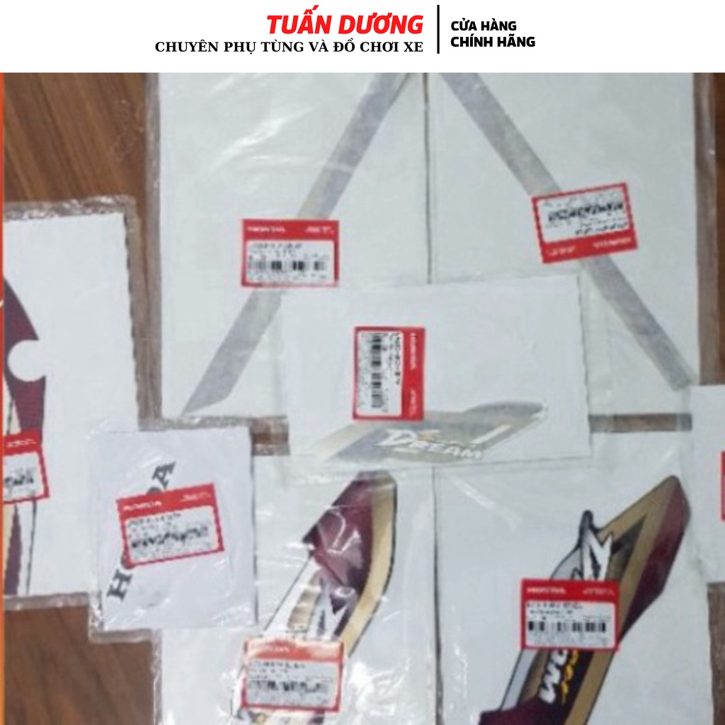 Bộ tem xe Dream Việt Caro CHÍNH HÃNG ,Tem hàng đẹp lắp được cả dream thái và dream việt các đời