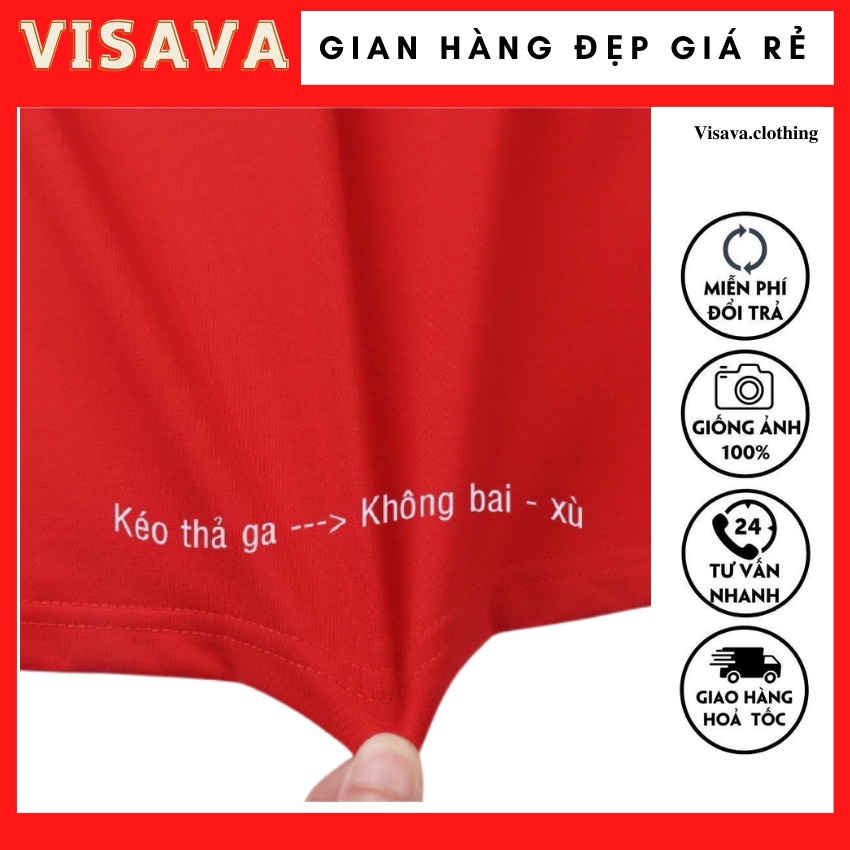 Áo thun cờ Việt Nam Áo Cờ Đỏ Sao Vàng visava vải cotton tici Bao trả lại tiền nếu không đúng chất vải