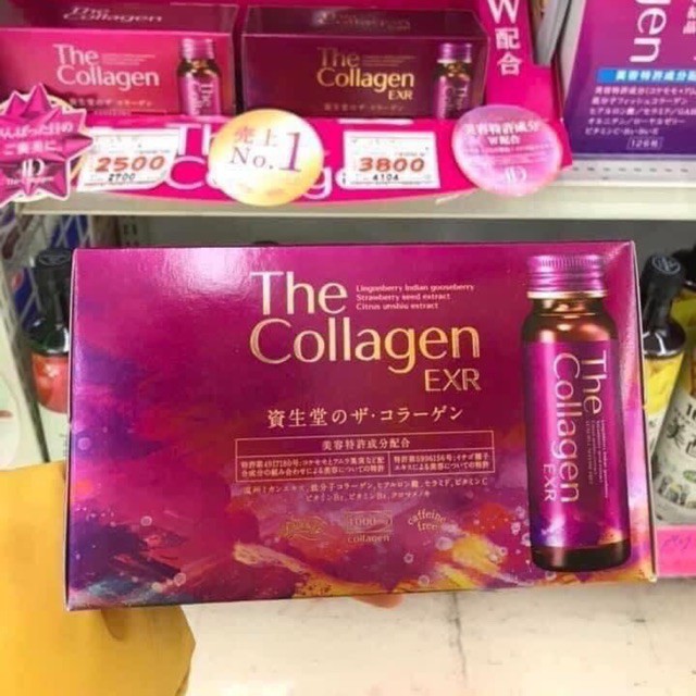 The Collagen Shiseido EXR, nước uống collagen đẹp da Nhật, hộp 10 chai 50ml