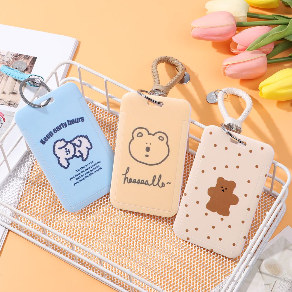 Vỏ đựng thẻ ID/thẻ ID bằng nhựa họa tiết hoạt hình dễ thương MIHAN1