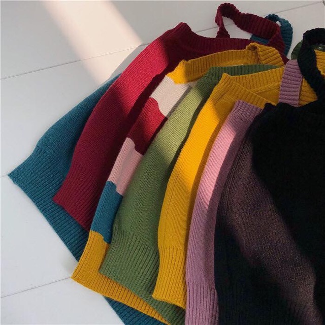 ÁO HAI DÂY LEN MỎNG