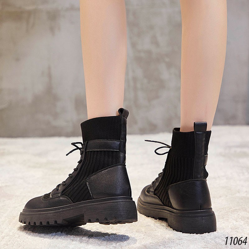 Giày boots Martin cổ cao nữ 11064