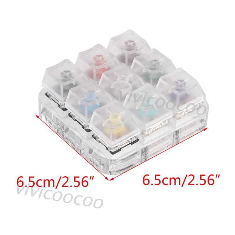 Set 9 dụng cụ kiểm tra phím cơ bàn phím MX màu trong suốt