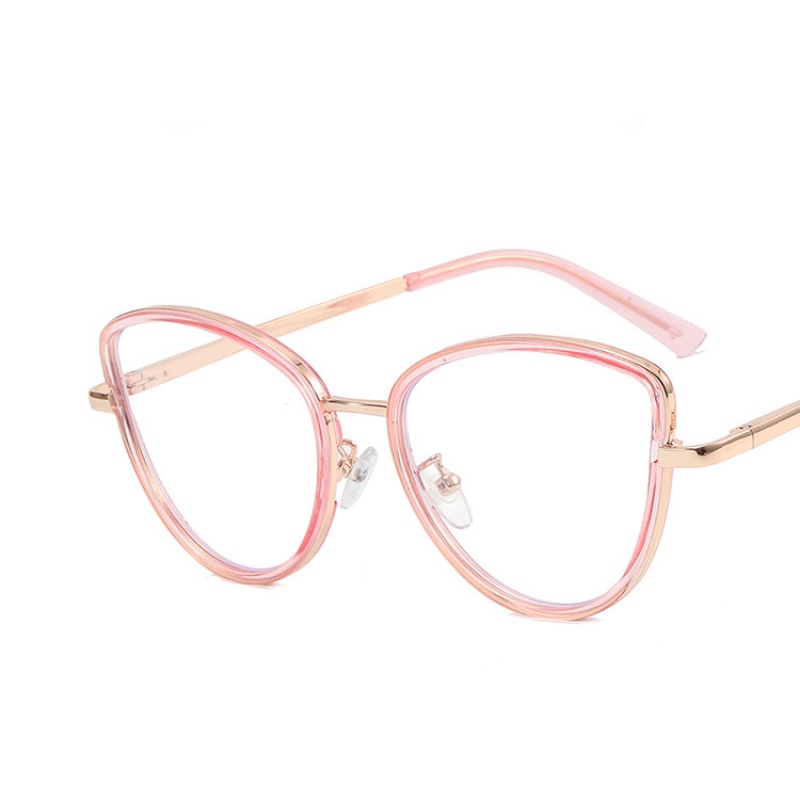 Kính Mát Mắt Mèo Gọng Kim Loại TR90 Chống Ánh Sáng Xanh Thời Trang Phương Tây Chất Lượng Cao