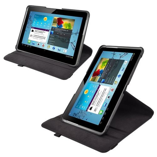 Bao Da Xoay 360 Độ Màu Đen Cho Máy Tính Bảng Samsung Galaxy Tab 2 P5100 / P5110 | BigBuy360 - bigbuy360.vn