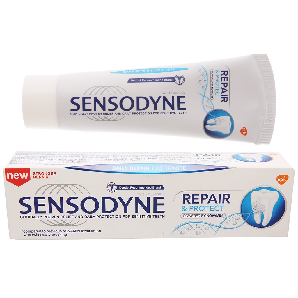 Kem Đánh Răng Giúp Phục Hồi Răng Nhạy Cảm Hơi Thở Thơm Mát Sensodyne Repair&amp;Protect Extra Fresh 100g