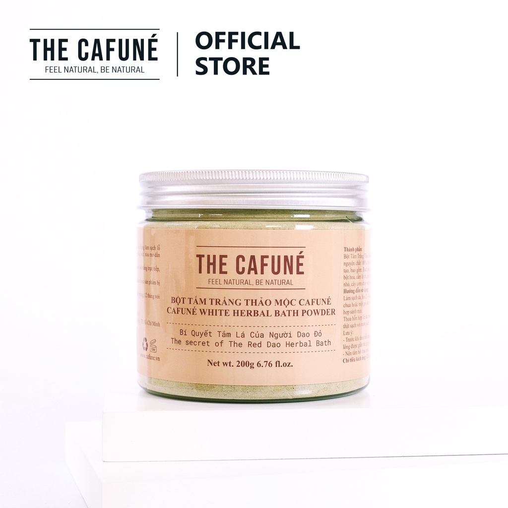 [HB GIFT] Bột Tắm Trắng Thảo Mộc The Cafuné, Dưỡng Da Trắng Mịn Đều Màu Ngăn Bít Tắt Chân Lông 200g