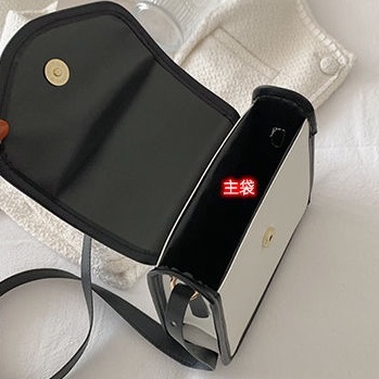 Túi Đeo Chéo Hình Vuông Nhỏ Màu Tương Phản Phong Cách Phương Tây Dễ Phối Đồ Thời Trang Cho Nữ Điện Thoại