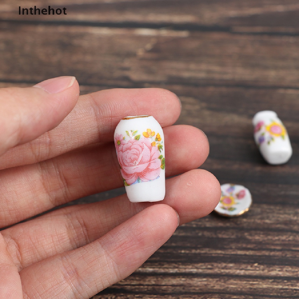 Bộ 7 Bình Hoa Sứ Trang Trí Nhà Búp Bê Xinh Xắn
