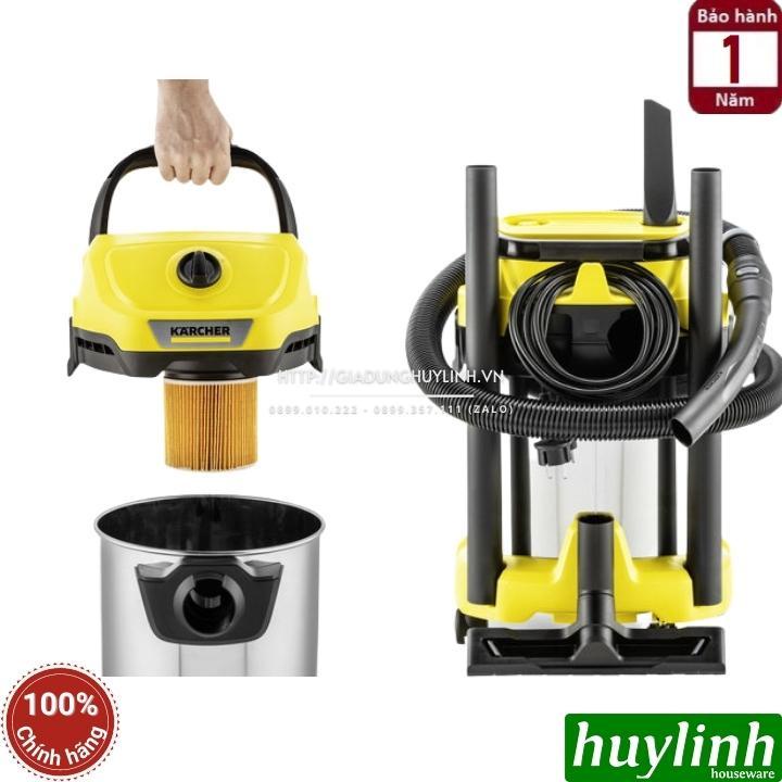 [Mã ELHA22 giảm 6% đơn 300K] Máy hút bụi khô và ướt Karcher WD3S Premium - Tặng 5 túi lọc bụi