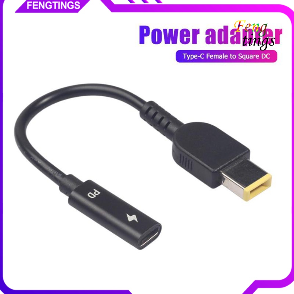 Dây Cáp Sạc Chuyển Đổi Nguồn Điện Type-C Cái Sang DC Đực PD Dành Cho Lenovo Thinkpad
