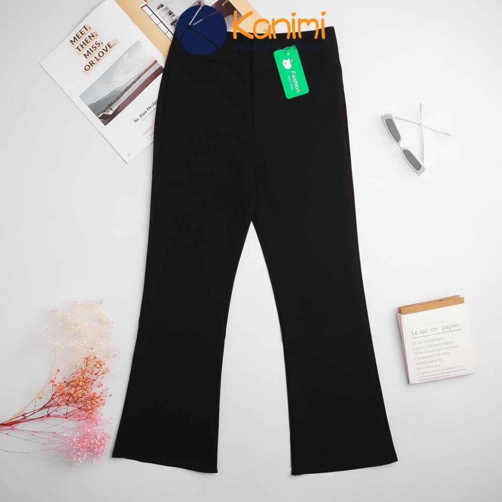 Quần Vải Ống Loe Lưng Cao FREESHIP quần Beggy công sở ống vẩy siêu hack dáng chất tuyết mưa đẹp