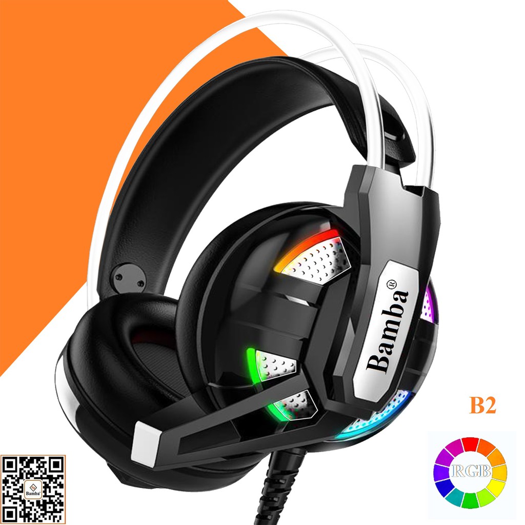 TAI NGHE CHỤP TAY CHUYÊN GAME BAMBA B2( CHUYÊN GAME) LED RGB