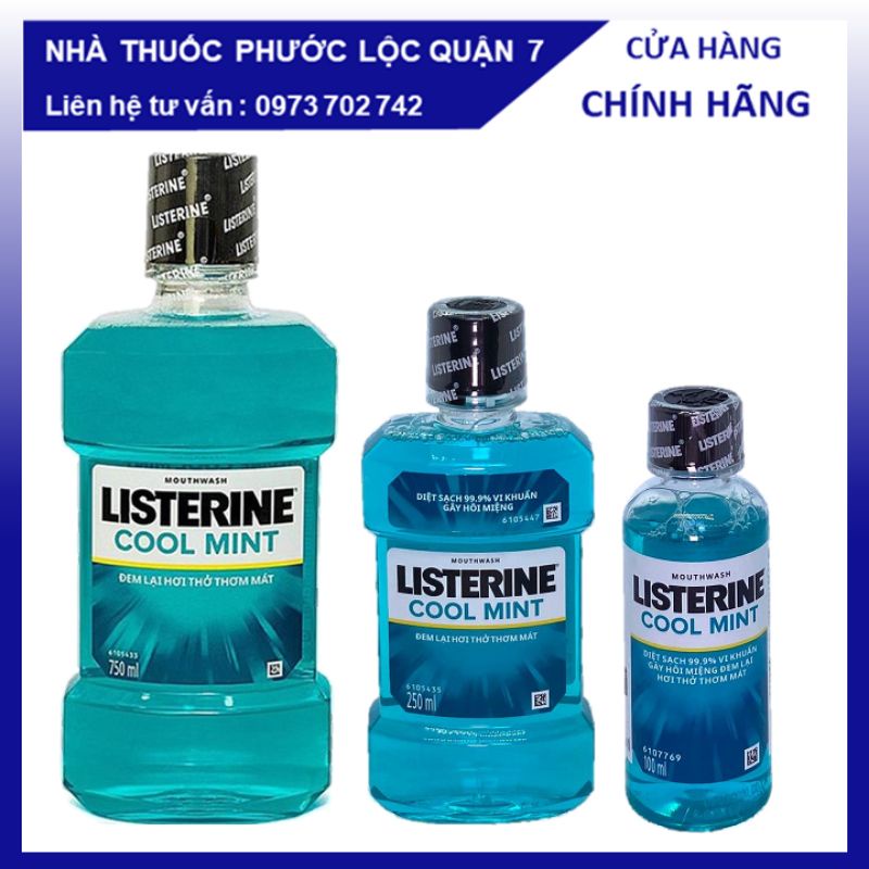 Nước súc miệng Listerine 750ml / Listerin coolmint 750ml