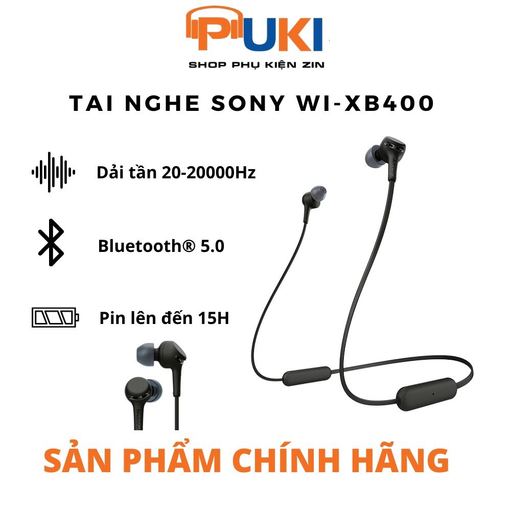 Tai Nghe Bluetooth Sony WI-XB400 - Extra bass Chính Hãng