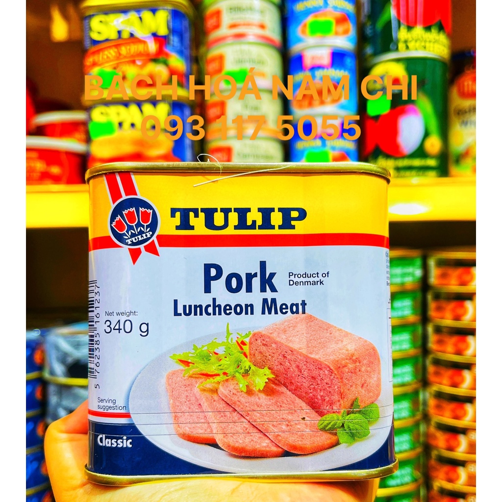 Thịt Hộp Tulip Pork Luncheon Meat 340g Ăn Ngon Cực Mùi Vị Đậm Đà Cho Bữa Ăn Gia Đình