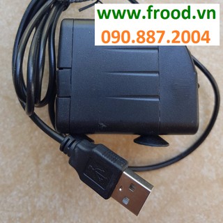 Bơm chìm hồ cá 10w - 5v dùng pin dự phòng