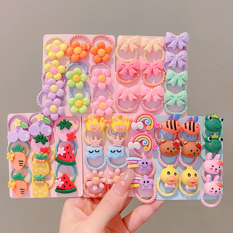 Dây Cột Tóc Cao Su Kiểu Hàn Quốc Dễ Thương Cho Bé Gái