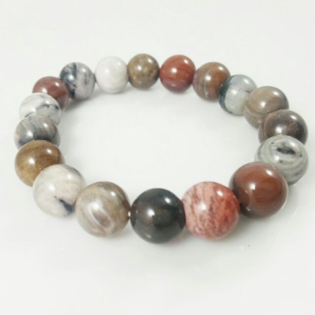 Vòng Tay Phong Thủy Gỗ Hóa Thạch (10 Ly) MS604