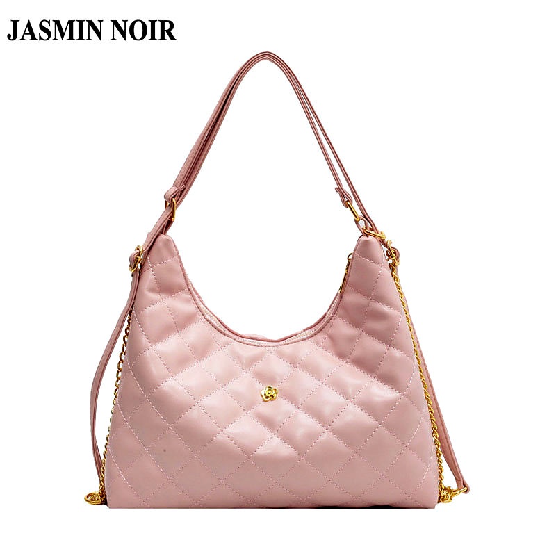 Túi Đeo JASMIN NOIR Chéo Họa Tiết Caro Đính Tua Rua Thời Trang Cho Nữ