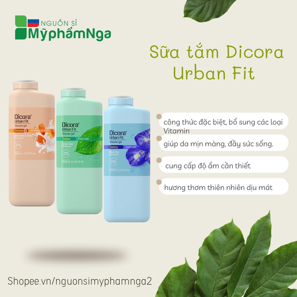 Sữa tắm dưỡng da Dicora Urban Fit 400ml