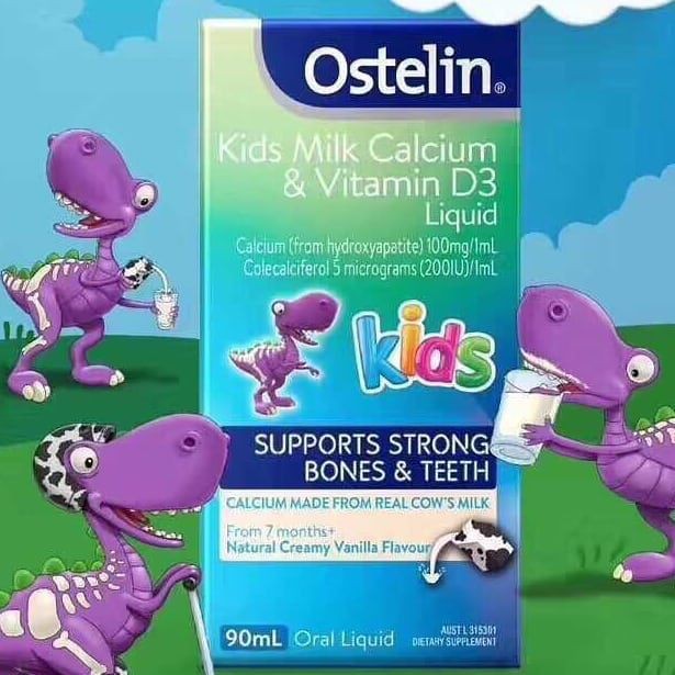 OSTELIN CANXI &amp; VITAMIN D3 LIQUID CHO BÉ TỪ 7 THÁNG 90ML