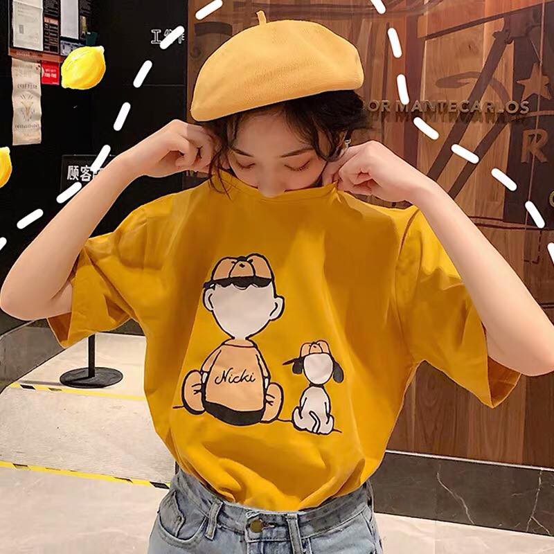 [Mã WARN10 giảm 10k đơn 99k] Áo thun tay lỡ form rộng unisex 100% COTTON - Áo phông nữ NICK SABI SHOP | BigBuy360 - bigbuy360.vn