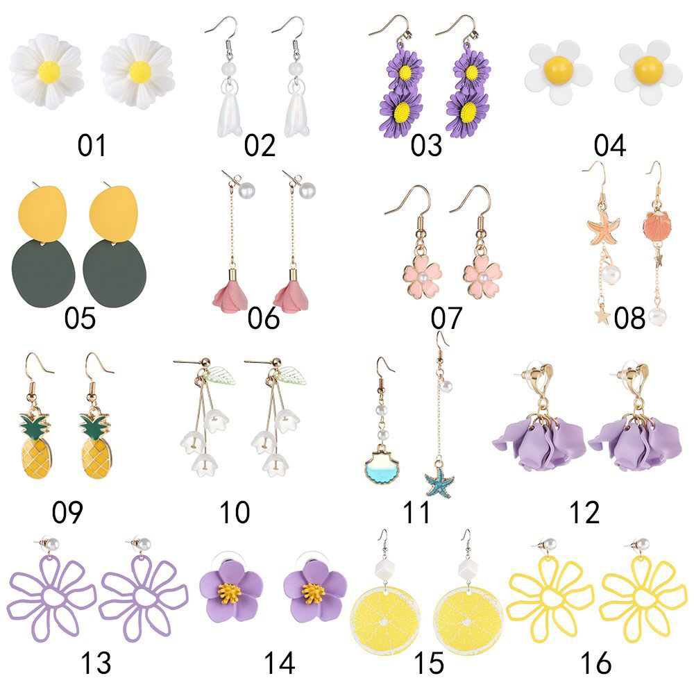 Bông tai xỏ lỗ bằng hợp kim acrylic phong cách du mục nhiều kiểu thời trang cho nữ