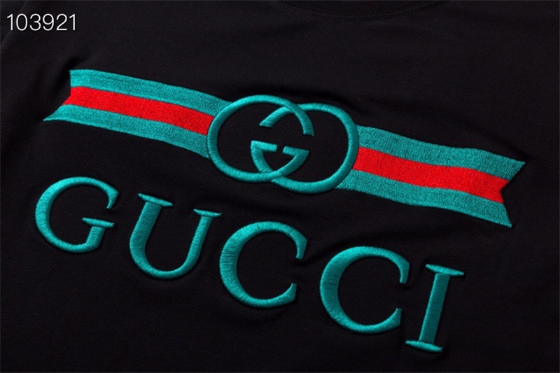 GUCCI Fashion casual round neck cotton couple short-sleeved T-shirt 2059#