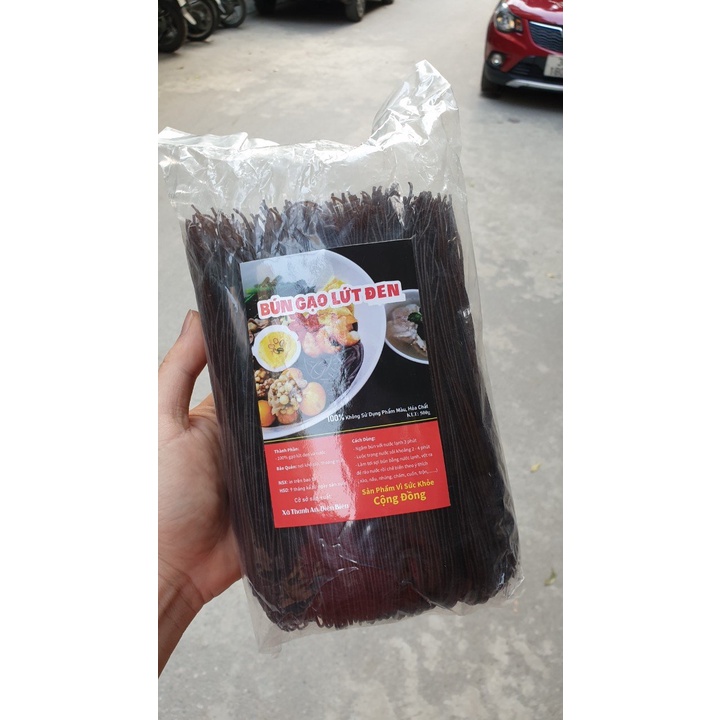 Bún Gạo Lứt [ đỏ - đen EATCLEAN ] ( 500g ) thức ăn healthy giảm cân cho người ăn kiêng