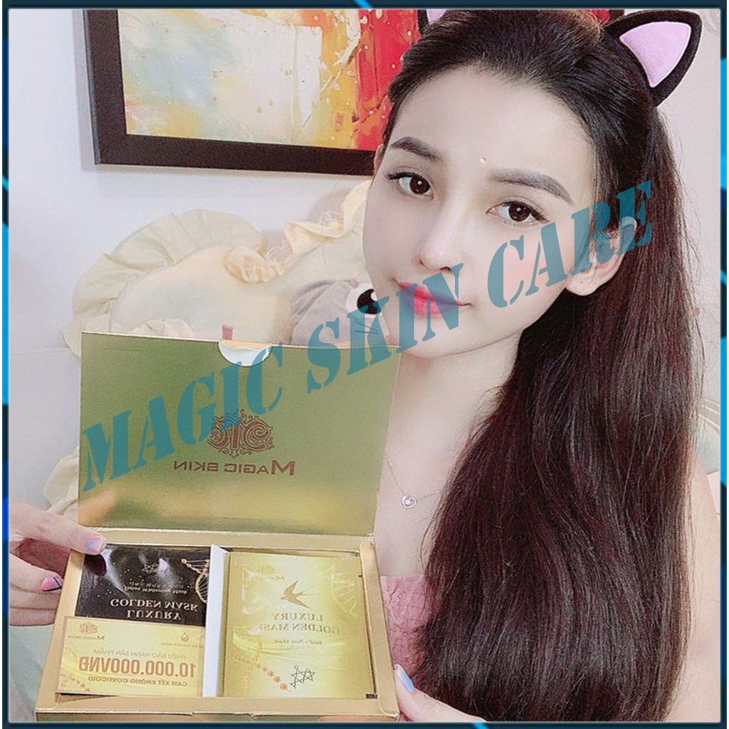 [ CHÍNH HÃNG ] Gói Lẻ 13g Mặt Nạ Thải Độc Hút Chì Cấy Trắng LUXURY GOLDEN MASK MAGIC SKIN