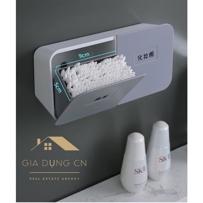 Hộp đựng bông tẩy trang, Hộp đựng đồ treo tường - CN03