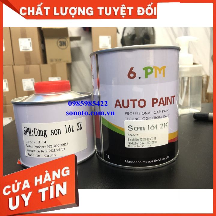 QP5520/CF9920 Sơn lót 2K - xám lót - prime 2 thành phần hãng Autopaint cho ô tô xe máy 1 bộ đủ ( Sơn oto xe máy)