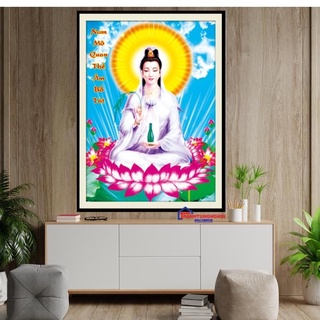 Tranh đính đá ABC quan thế âm bồ tát 40cm x 52cm