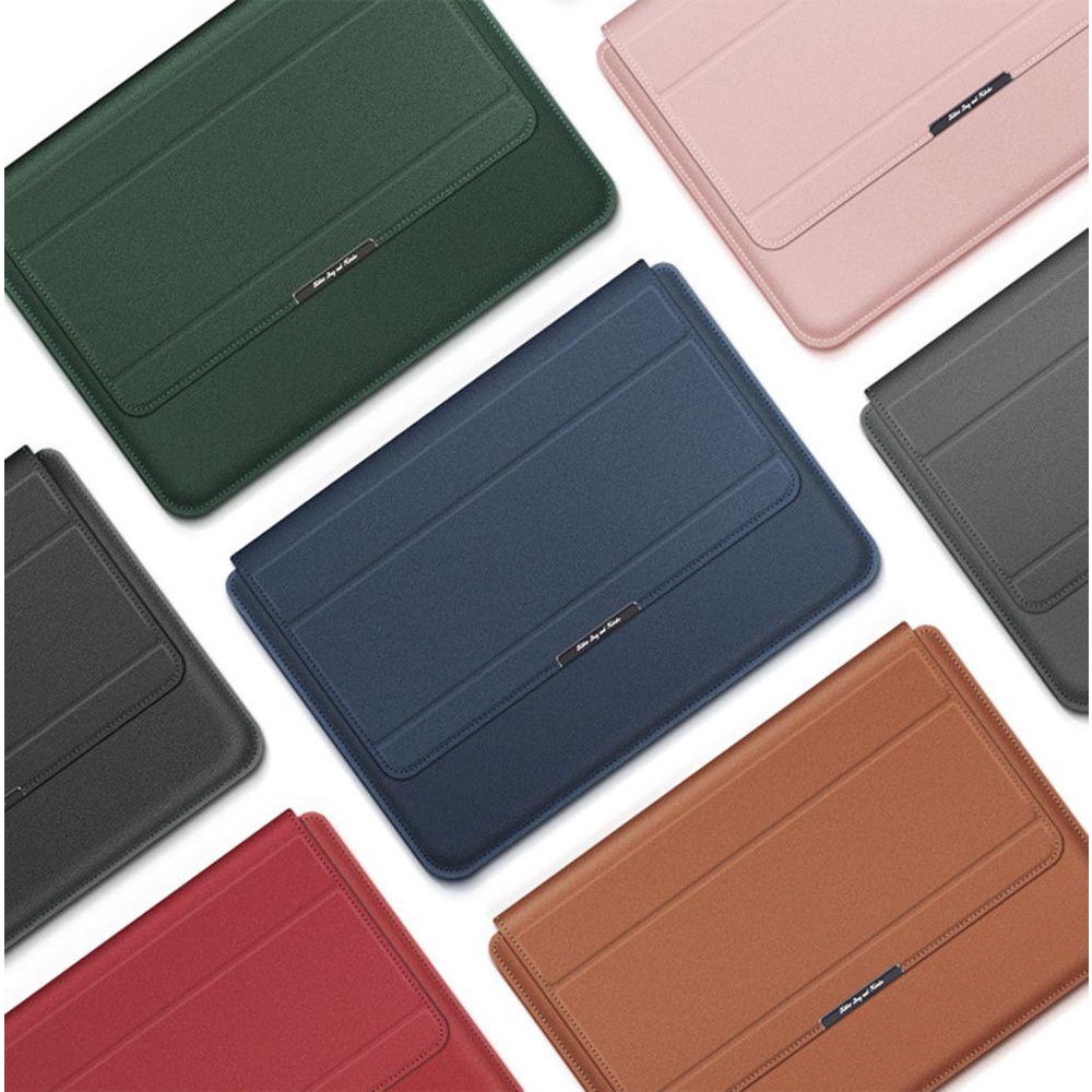 BEBETTERM Túi Da PU Đựng Laptop 3 Trong 1 Cho Xiaomi HP Dell Lenovo Huawei 11 13 15 17