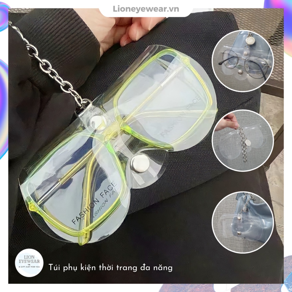 Ví đựng kính mắt cao cấp có dây treo LIONEYEWEAR Túi đựng mắt kính chống xước