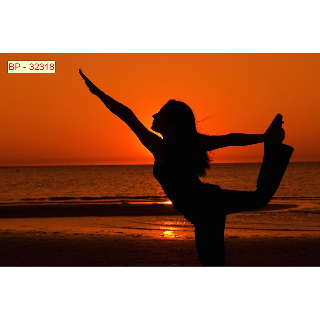 Tranh lụa 3d trang trí chủ đề Yoga Thước 1,5m x 2m YOGA 6