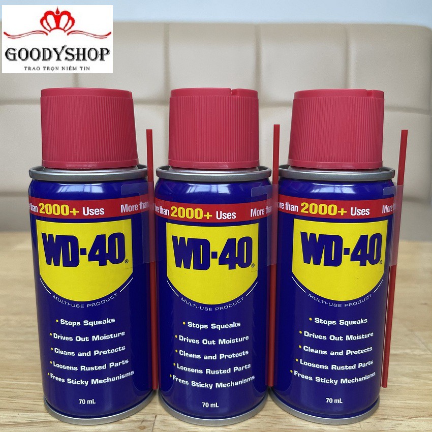 Chai xịt Bôi trơn Làm sạch Thẩm thấu Chống ẩm WD-40 Multi-Use Product 70ml-Tiện lợi GOODYSHOP