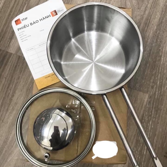 Giadunghoanmy Nồi Inox Nấu Cháo, Quánh Bột Inox 3 Đáy Đun Từ Cao Cấp