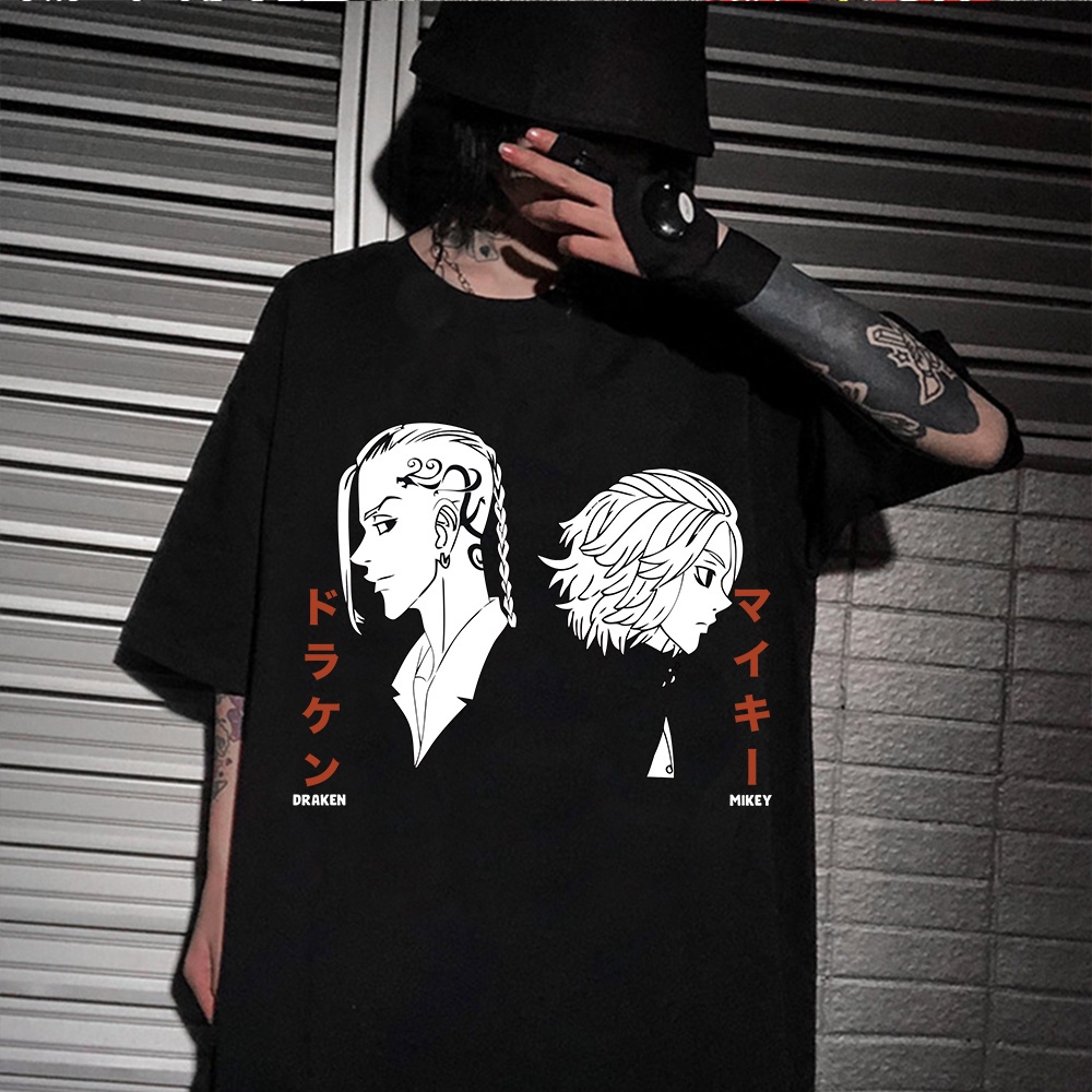 HOT - HOT Áo Phông Harajuku Anime Tokyo Revengers Mikey Draken manga mẫu mới cực chất giá rẻ
