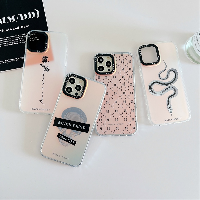 Ốp Điện Thoại Màu Laser Họa Tiết Da Rắn / Hoa Cho Iphone 13 Pro Max 11 Pro Max 12ProMax XS Max