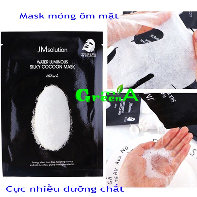 Mặt Nạ JMSOLUTION Kén Tằm Trắng [MIẾNG LẺ] JM Solution Water Luminous Silky Cocoon Mask Dưỡng Trắng Cấp Ẩm Chống Lão Hóa