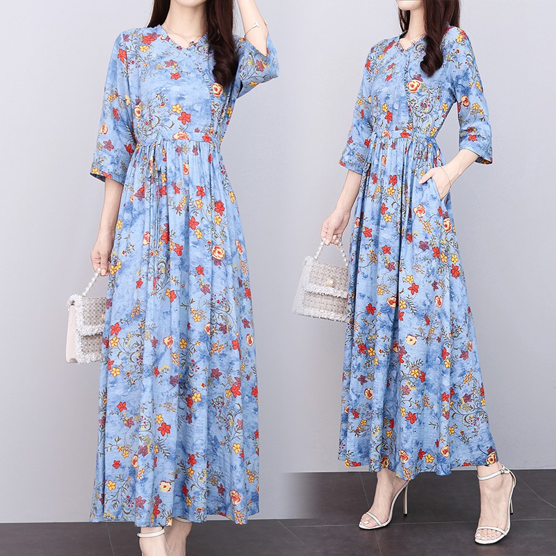 Jumpsuit Cotton Mỏng Thoáng Khí In Hoa Thời Trang Cao Cấp Cho Nữ