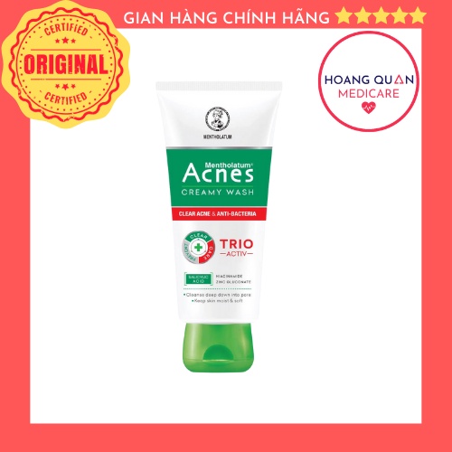 Sữa rửa mặt ngăn ngừa mụn Acnes Trio - Activ - 100gram