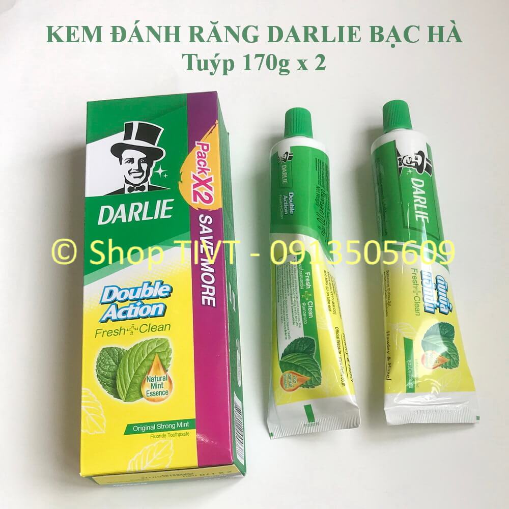 Combo 2 ống kem đánh răng ông già Darlie, kem răng tây đen bảo vệ men răng, trắng răng thơm mát, ngăn ngừa mảng bám-TIVT